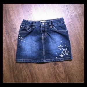 Childrens Place Girls Jean Adjustable Waist Short Skirt